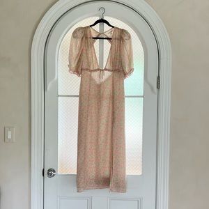 For love & lemons pastel floral dress, size L
